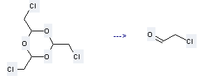 1,3,5-Trioxane,2,4,6-tris(chloromethyl)- can be used to produce chloroacetaldehyde at the temperature of 120 °C